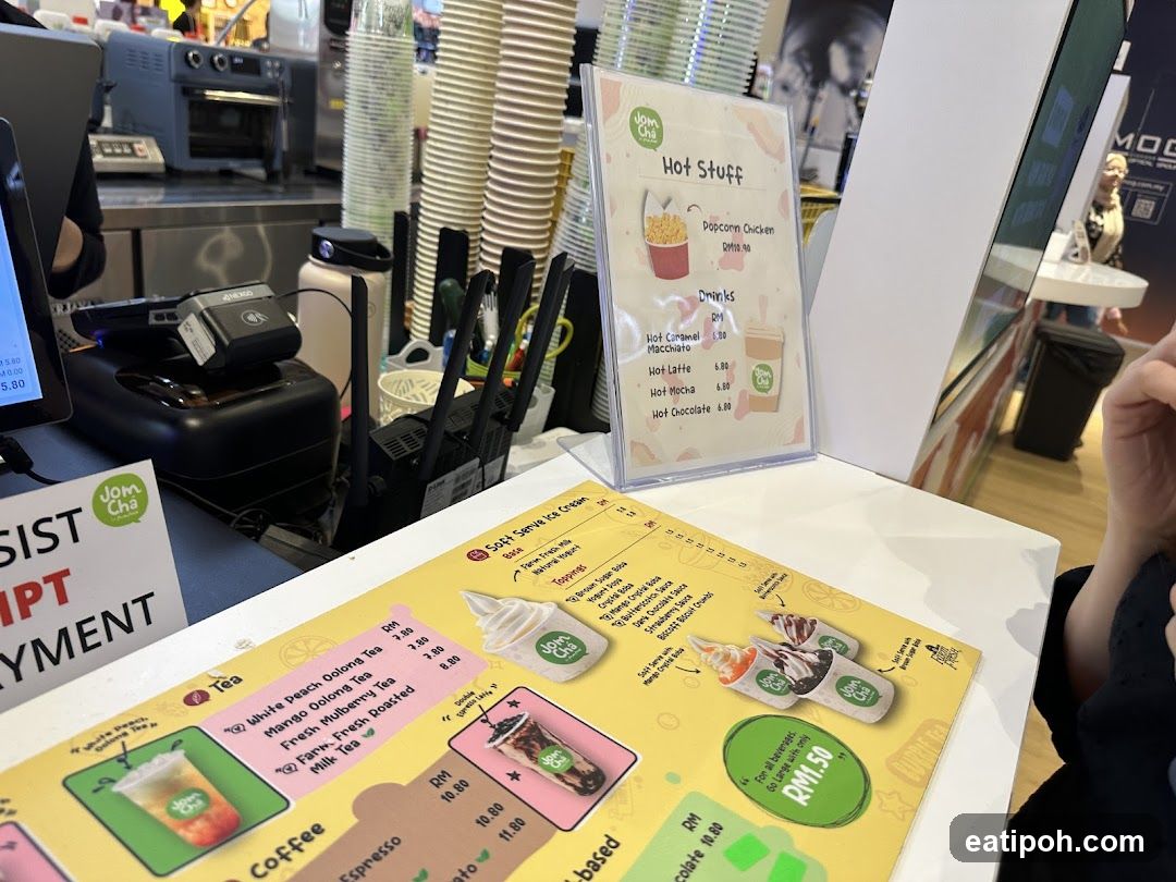 Jom Cha Menu
