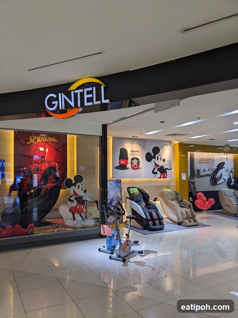 Gintell Store with Massage Chairs and Exercise Bike