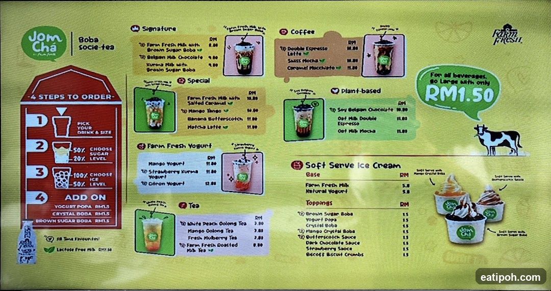 Jom Cha Boba Socie-Tea Menu