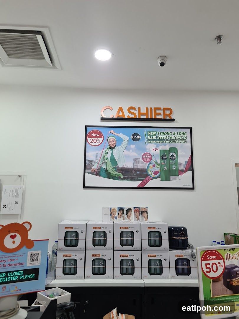 Cashier Area with Product Display