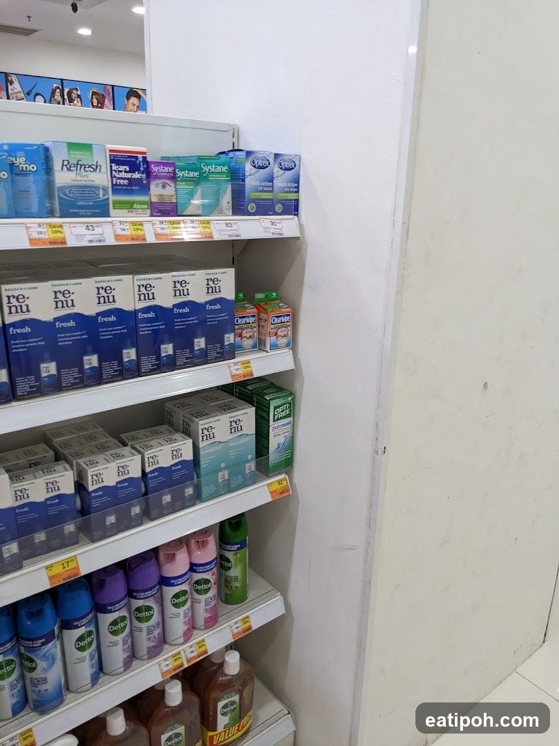 Health and Beauty Products on Shelves