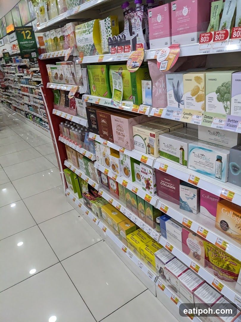Health and Beauty Products on Shelves