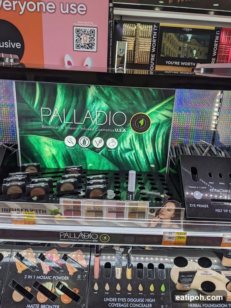 Palladio Cosmetics Display