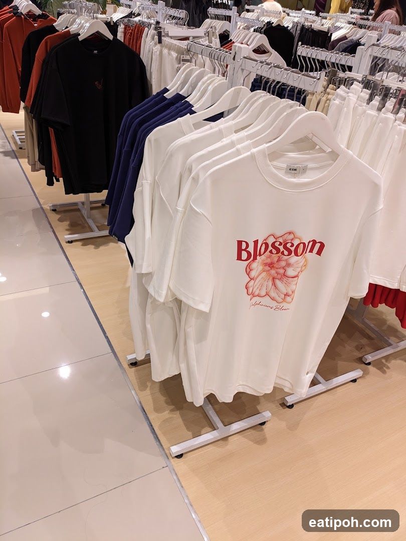 T-shirts on display