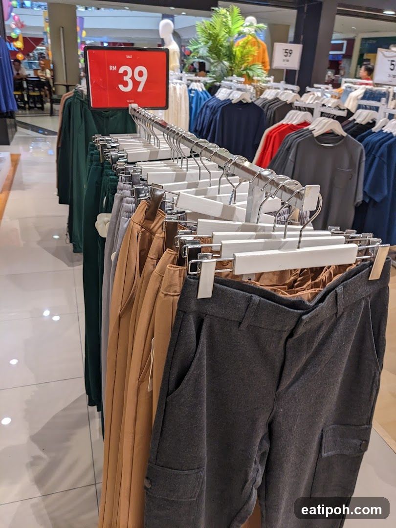 Pants on display