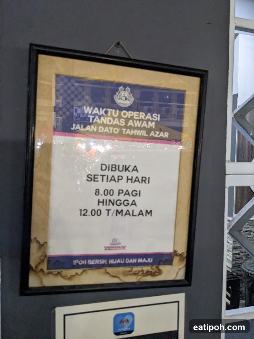 Operating Hours Sign