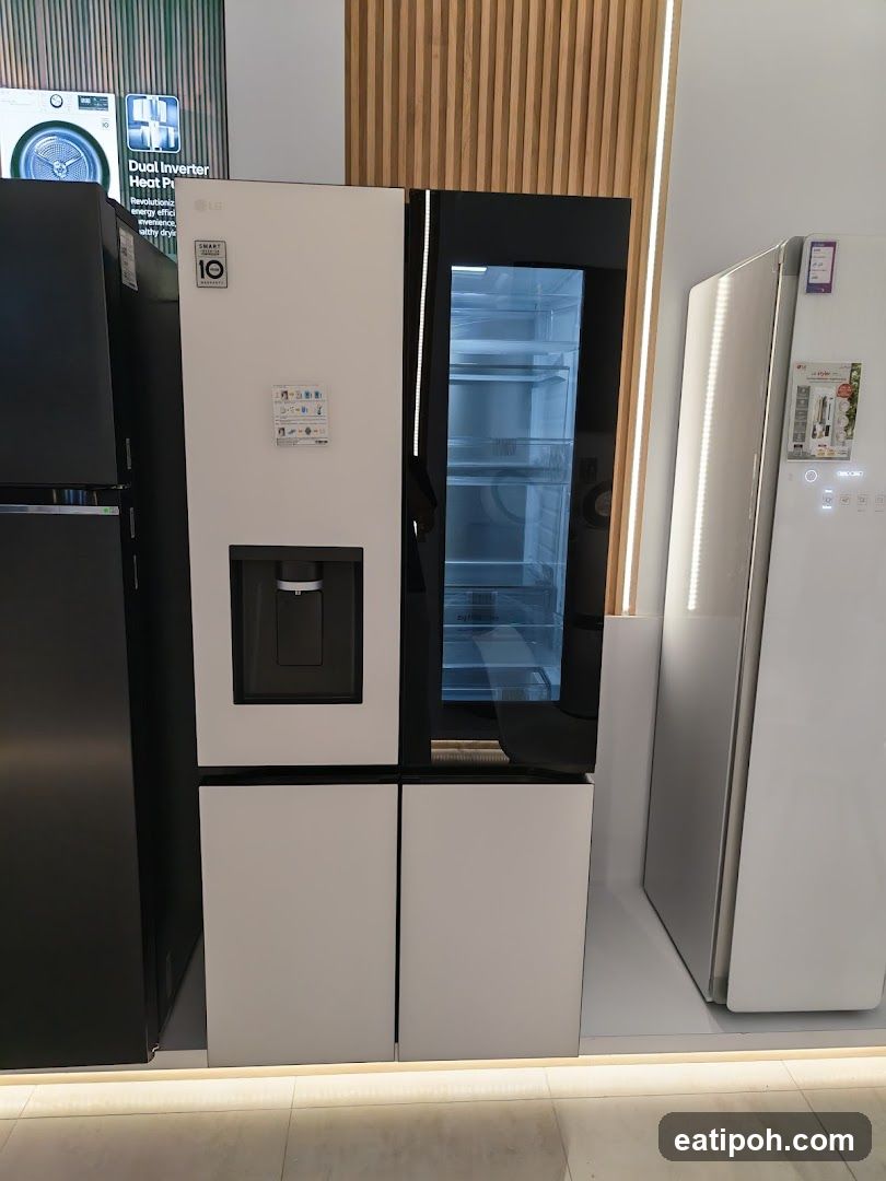 LG refrigerators on display