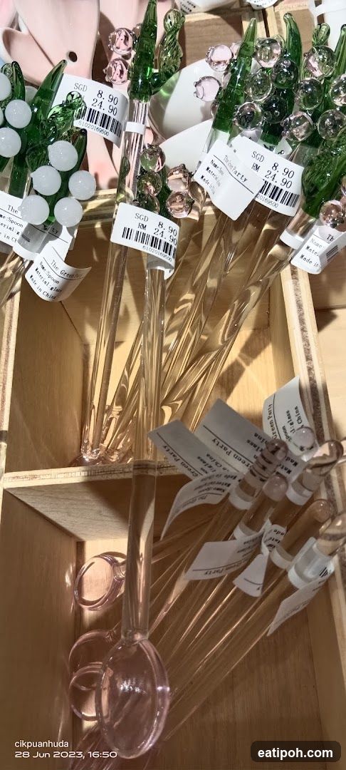 Glass Spoons with Floral Embellishments