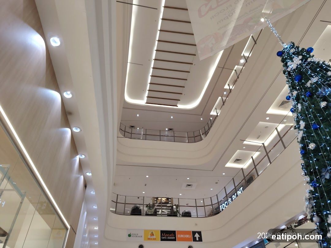 Mall Interior with Christmas Tree