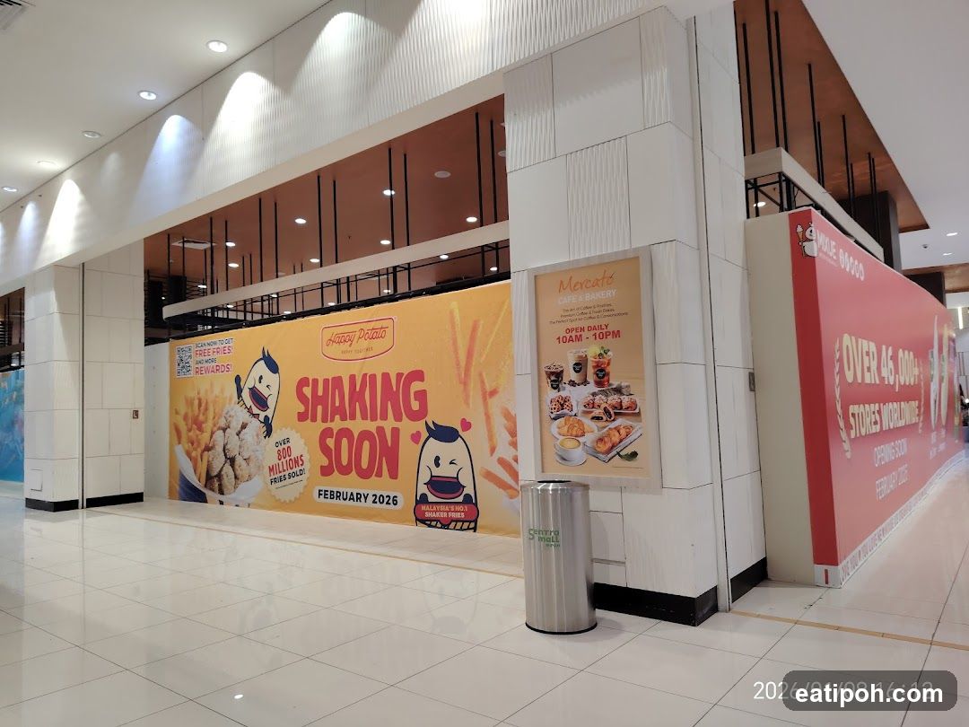 Shaking Soon Banner and Mercato Cafe Advertisement