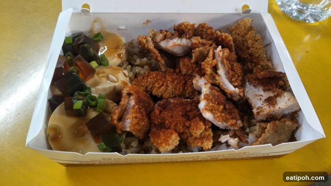 Fried Chicken and Tofu Bento Box