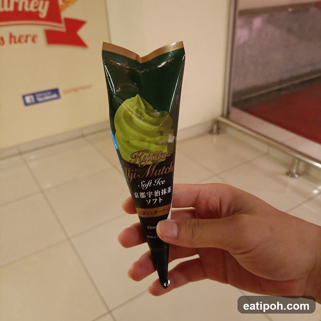 Matcha Soft Ice Cream Cone
