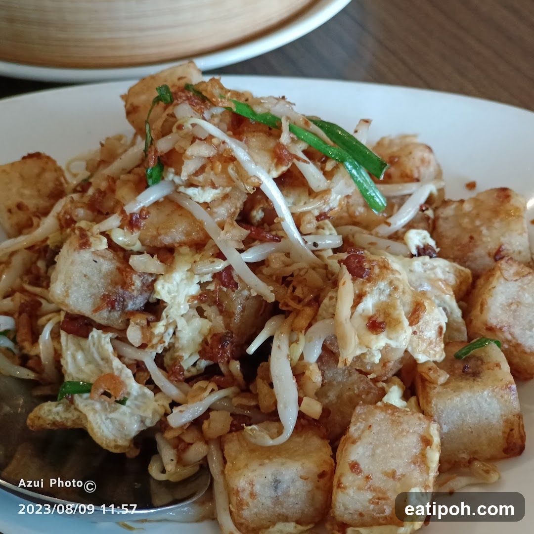 Fried Radish Cake with Eggs and Bean Sprouts