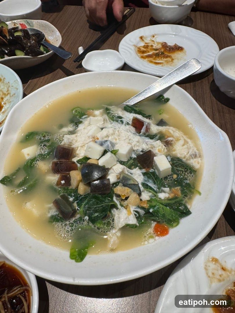 Soup with Tofu and Century Egg