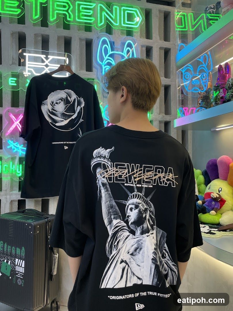 Man wearing a New Era t-shirt