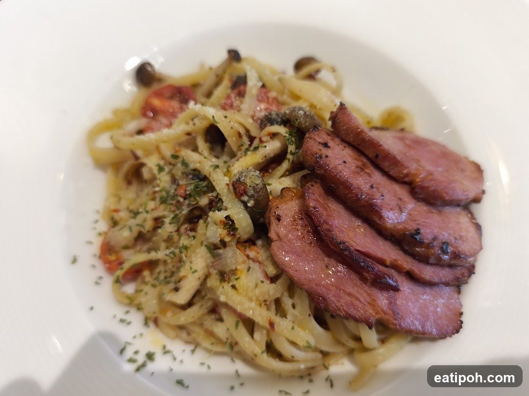 Pasta with Sliced Duck Breast