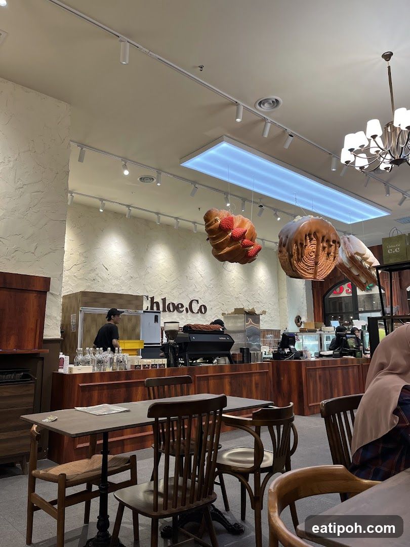 Cafe Interior with Pastry Decorations