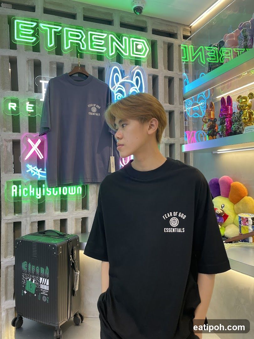 Man in a clothing store