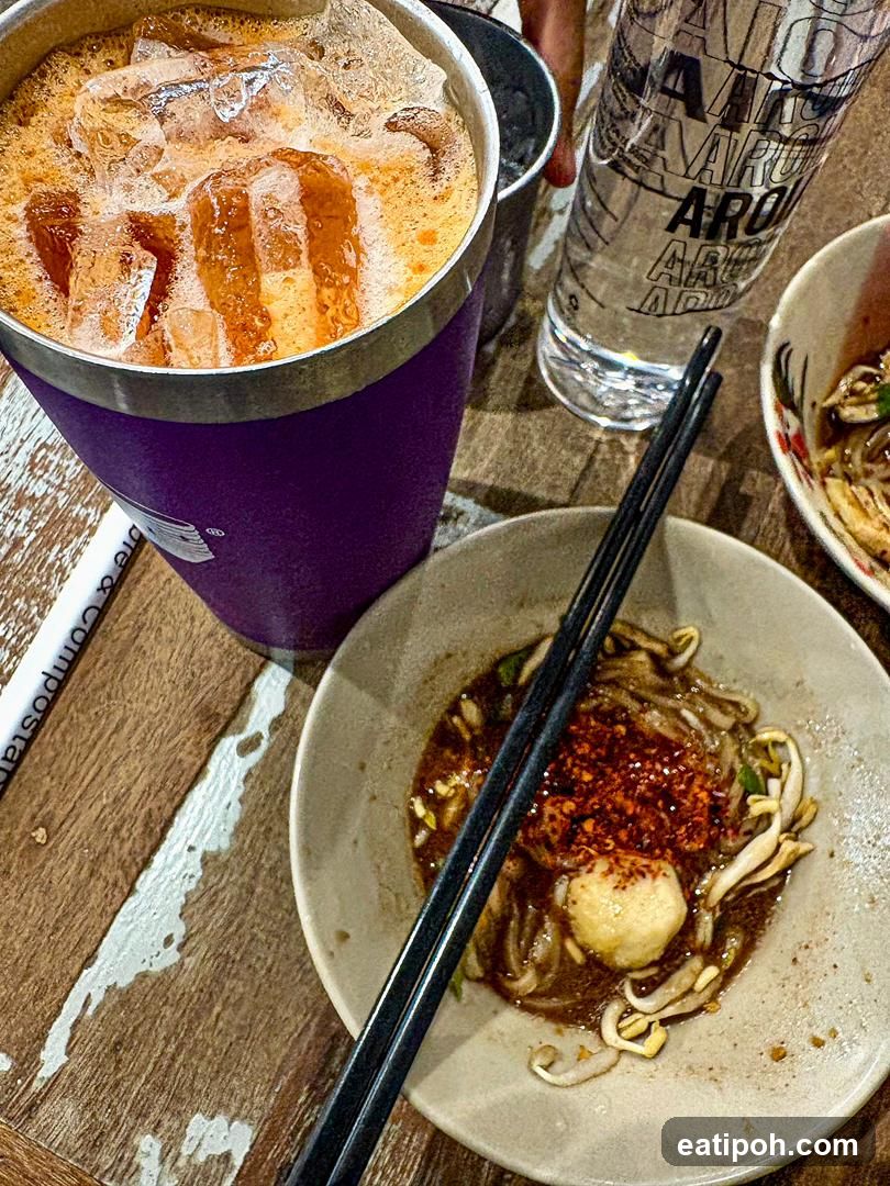Noodle Dish and Drink