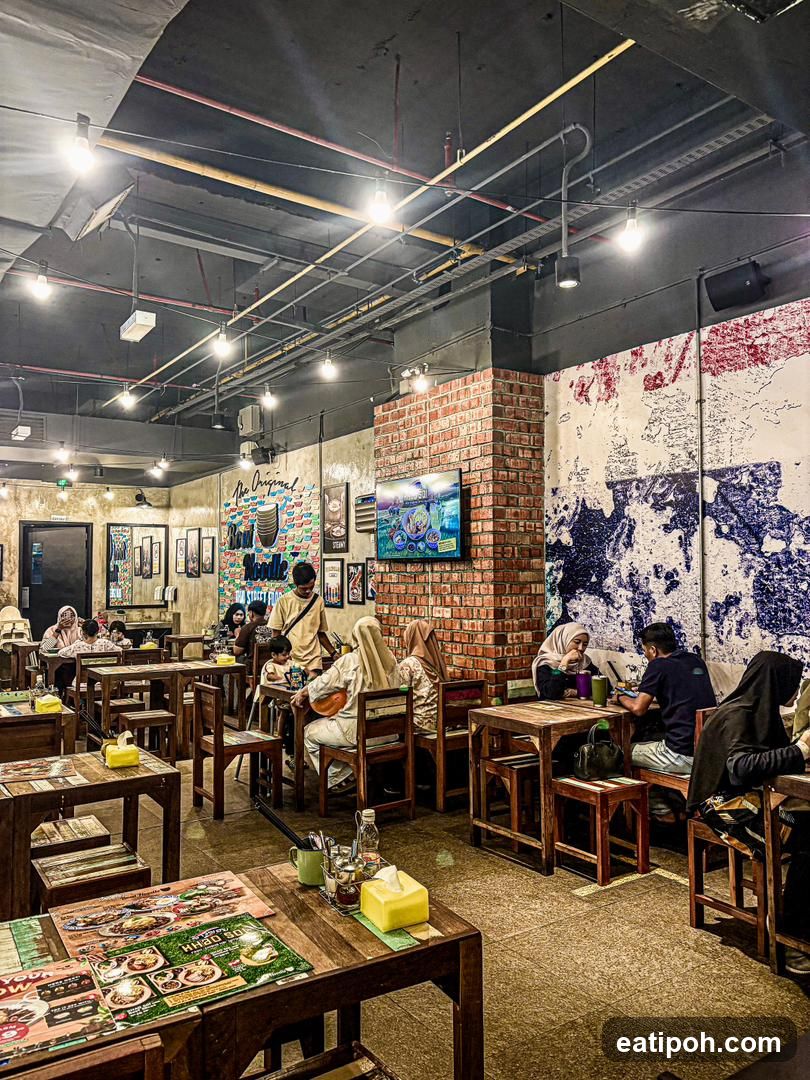 Restaurant Interior with Patrons
