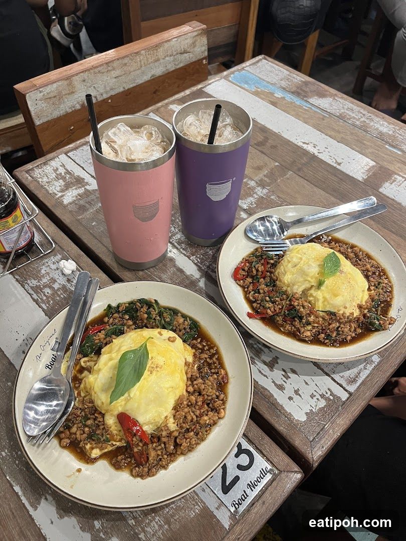 Two plates of food with drinks