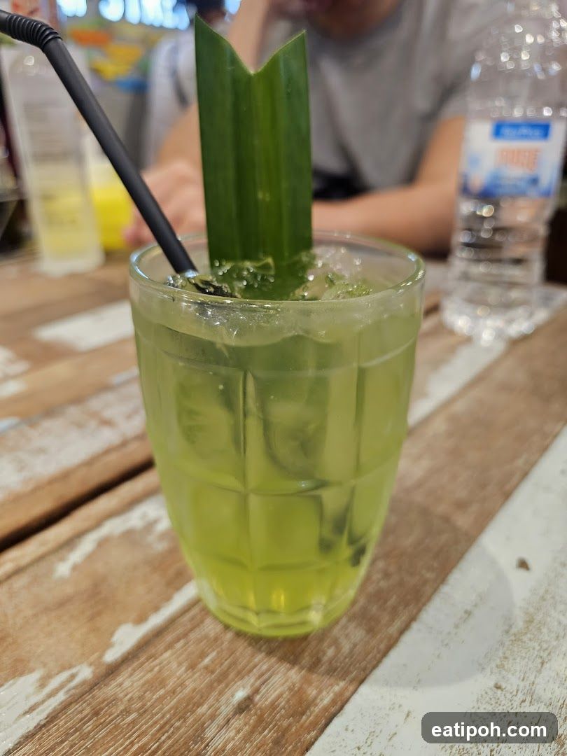 Green Drink with Pandan Leaf