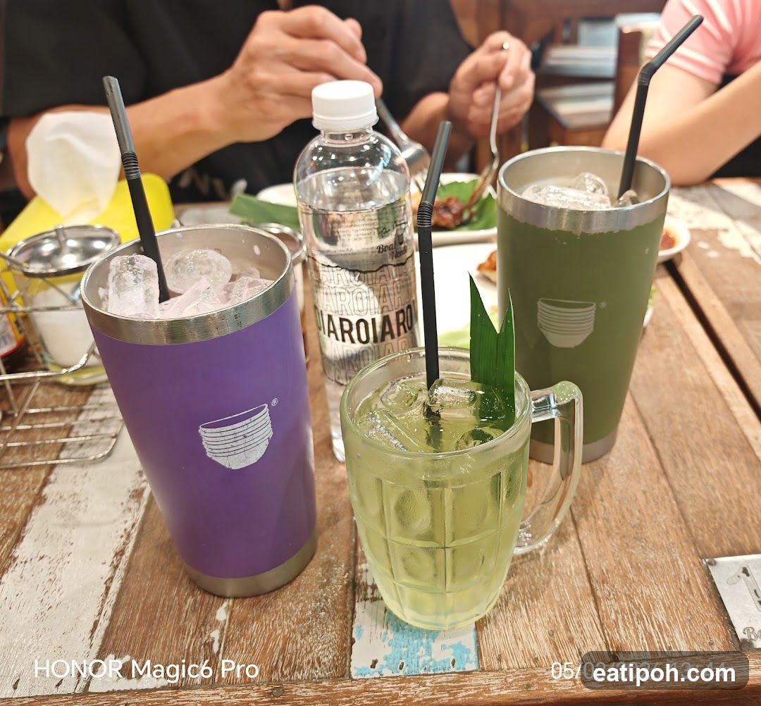 Drinks on a wooden table