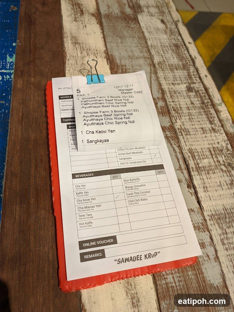 Order Slip