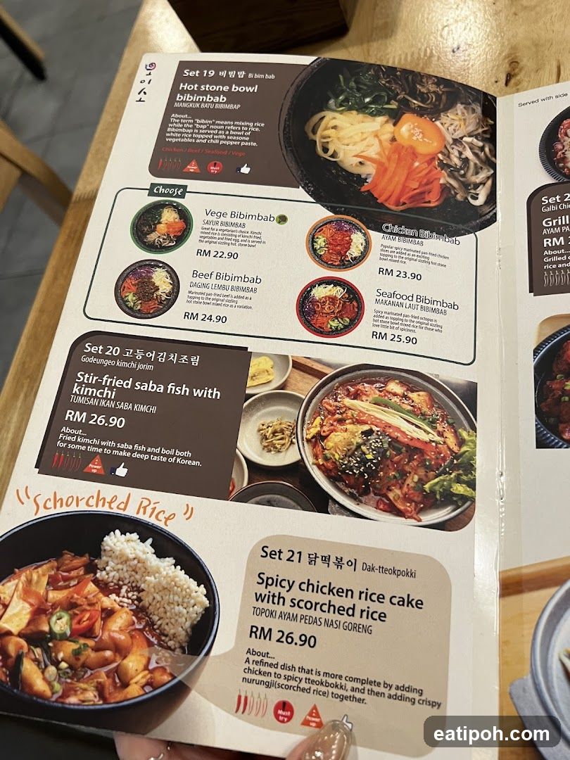 Korean Menu