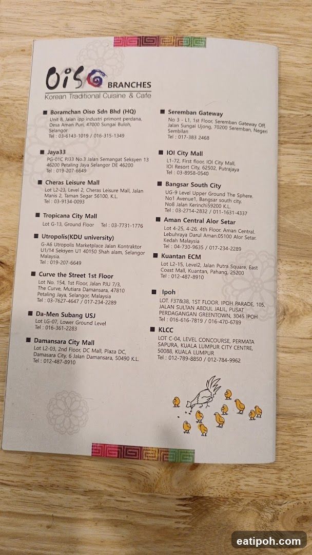 Oiso Branches Locations