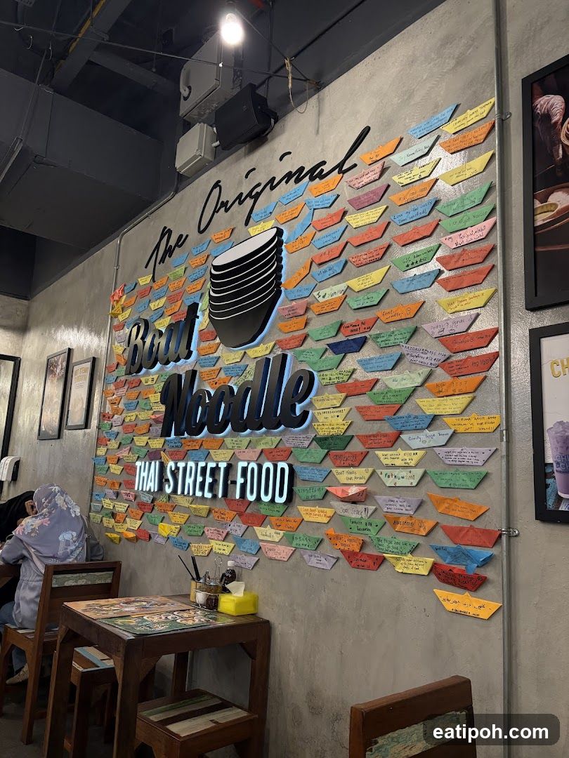 Restaurant Interior with Wall of Notes