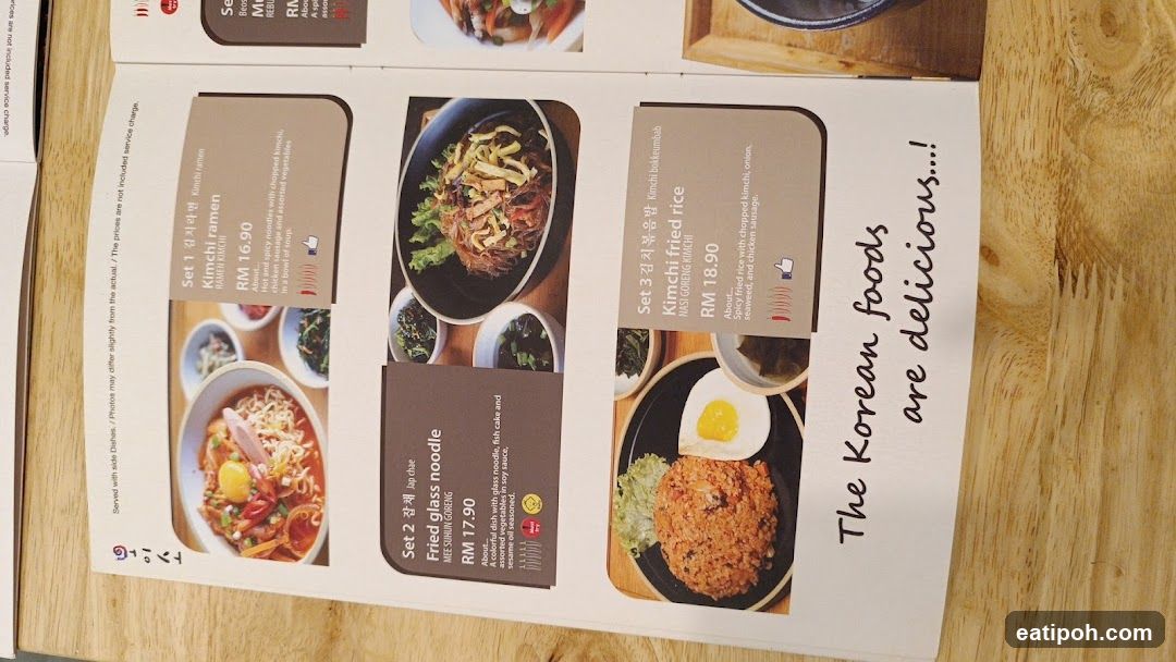 Korean Foods Menu