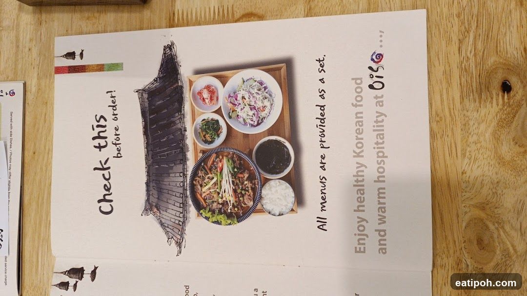 Korean Food Menu