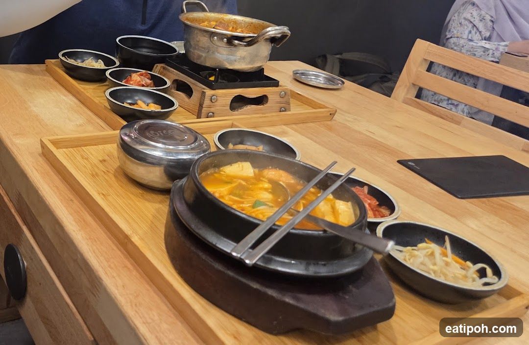 Korean Stew and Side Dishes