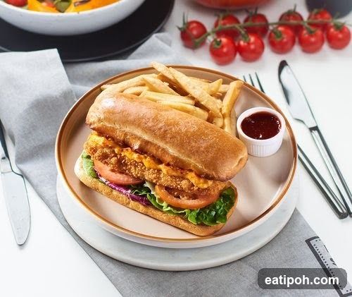 Fried Chicken Sandwich with Fries