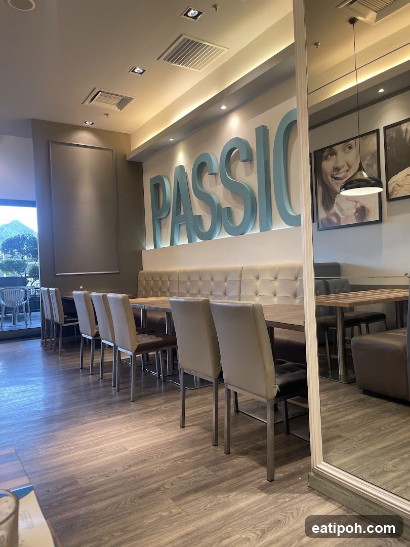 Restaurant Interior with "PASSION" Signage