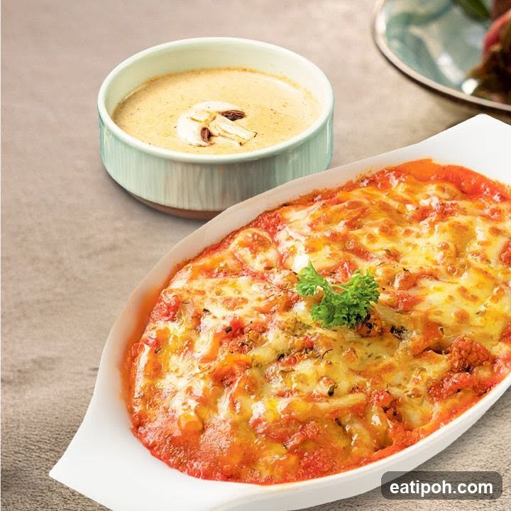 Baked Pasta and Mushroom Soup