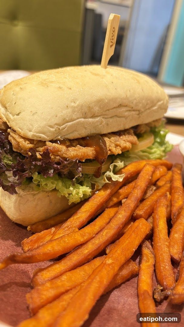 Sandwich and Sweet Potato Fries