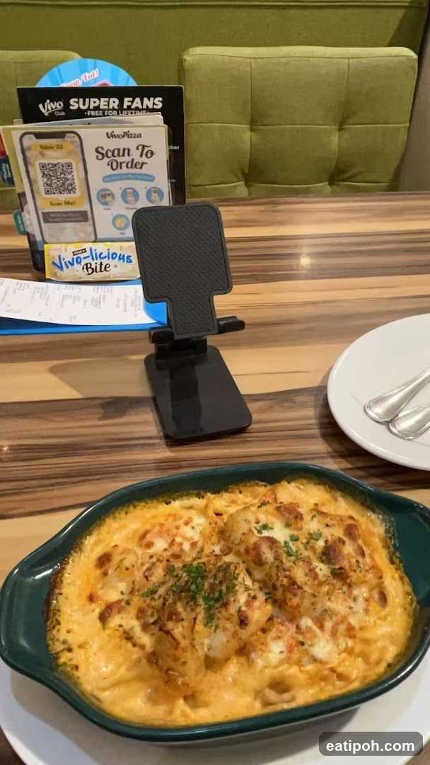 Table Setting with Food and QR Code