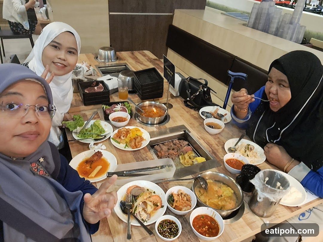 Group enjoying a meal