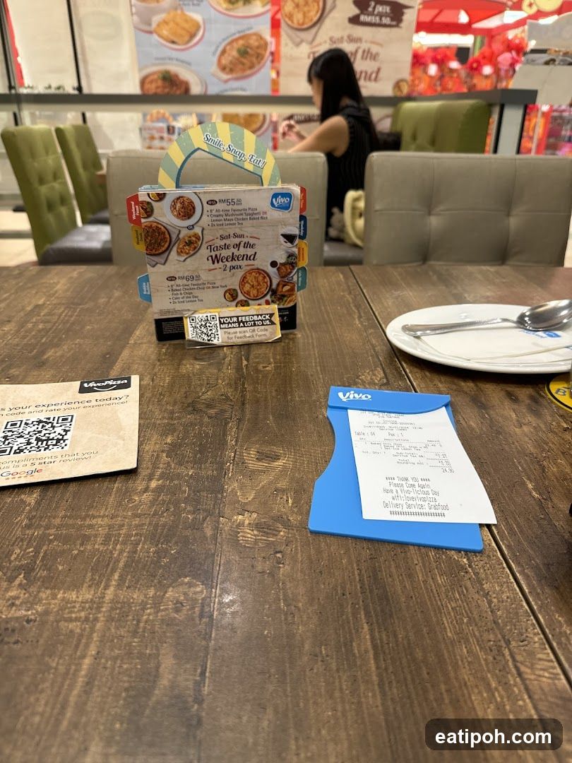 Table Setting with Menu and Receipt