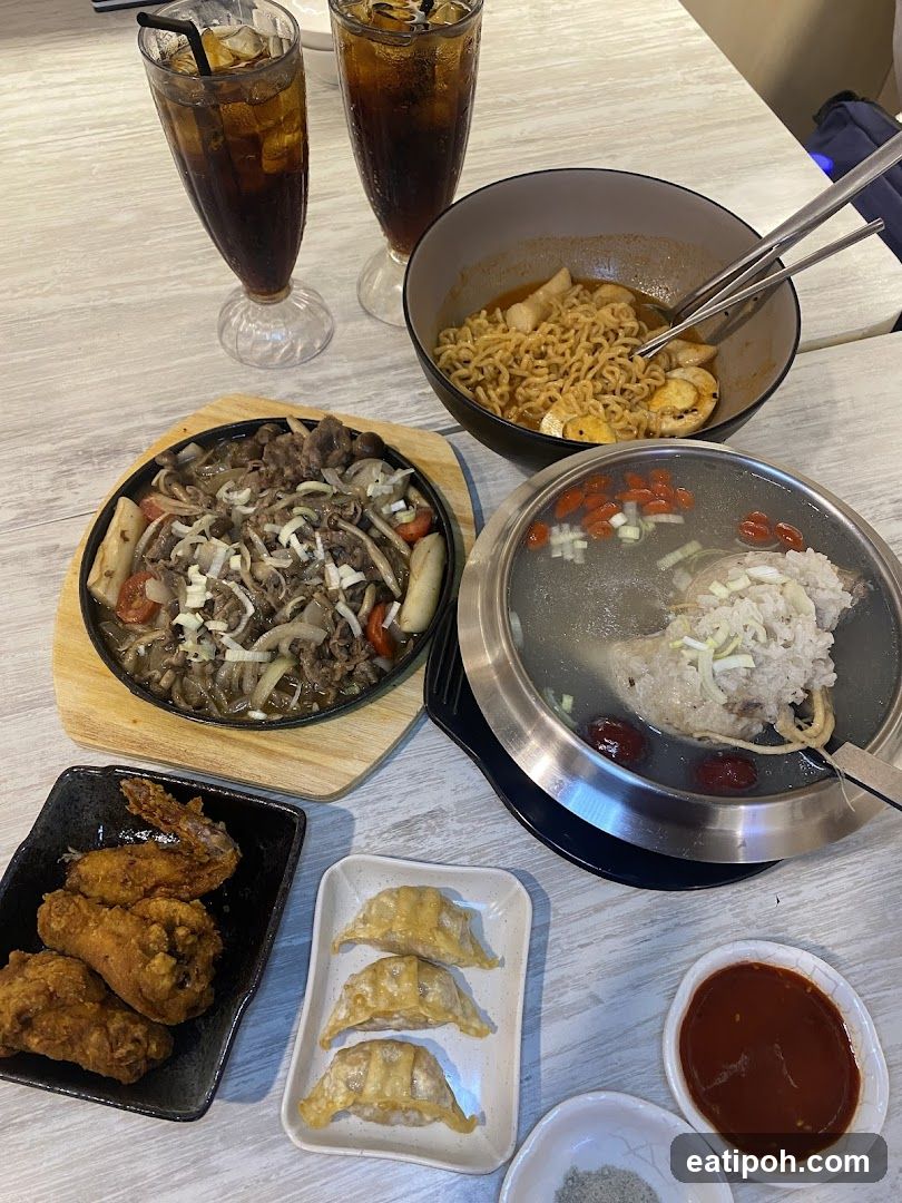 Table with Korean Food