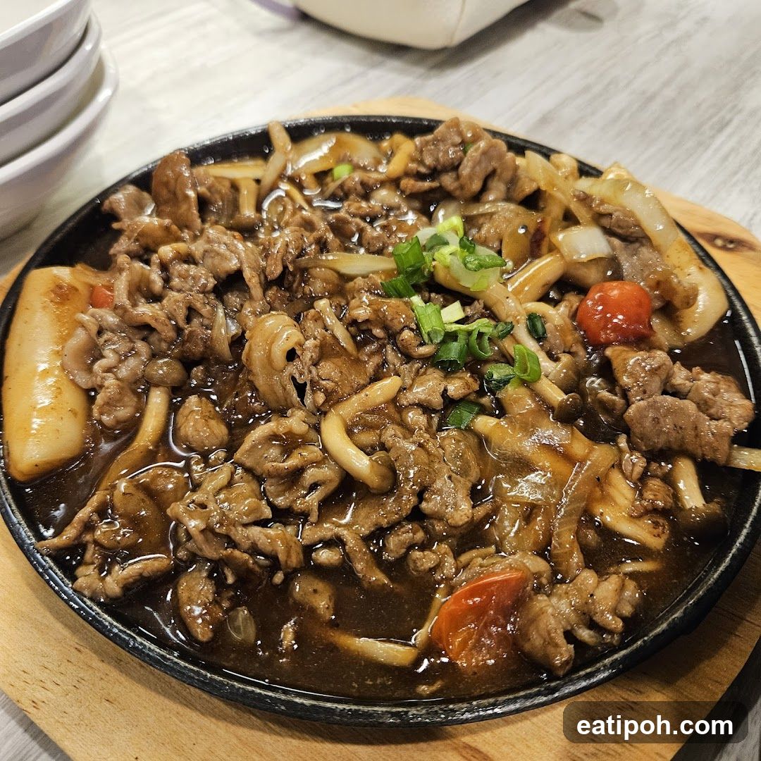 Sizzling Beef and Mushroom Dish