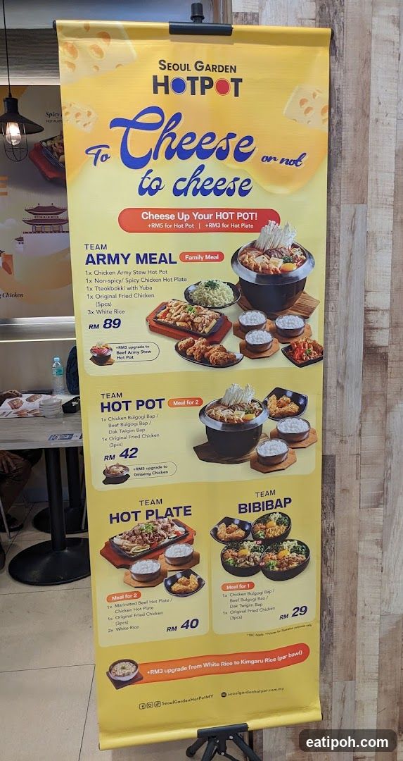 Seoul Garden Hotpot Menu