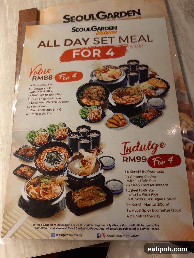 Seoul Garden Hot Pot All Day Set Meal