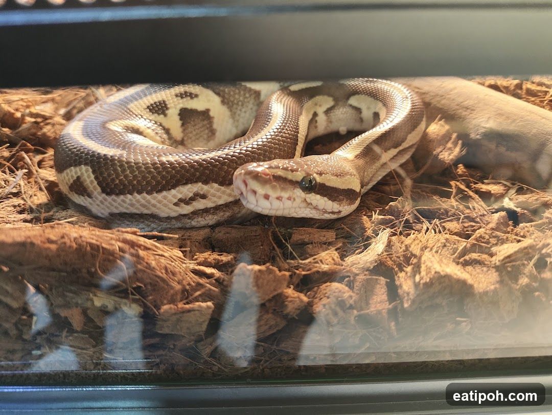 Ball Python in Terrarium