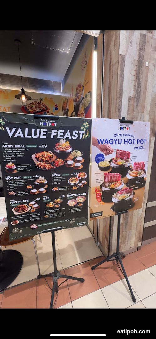 Seoul Garden Hot Pot Menu