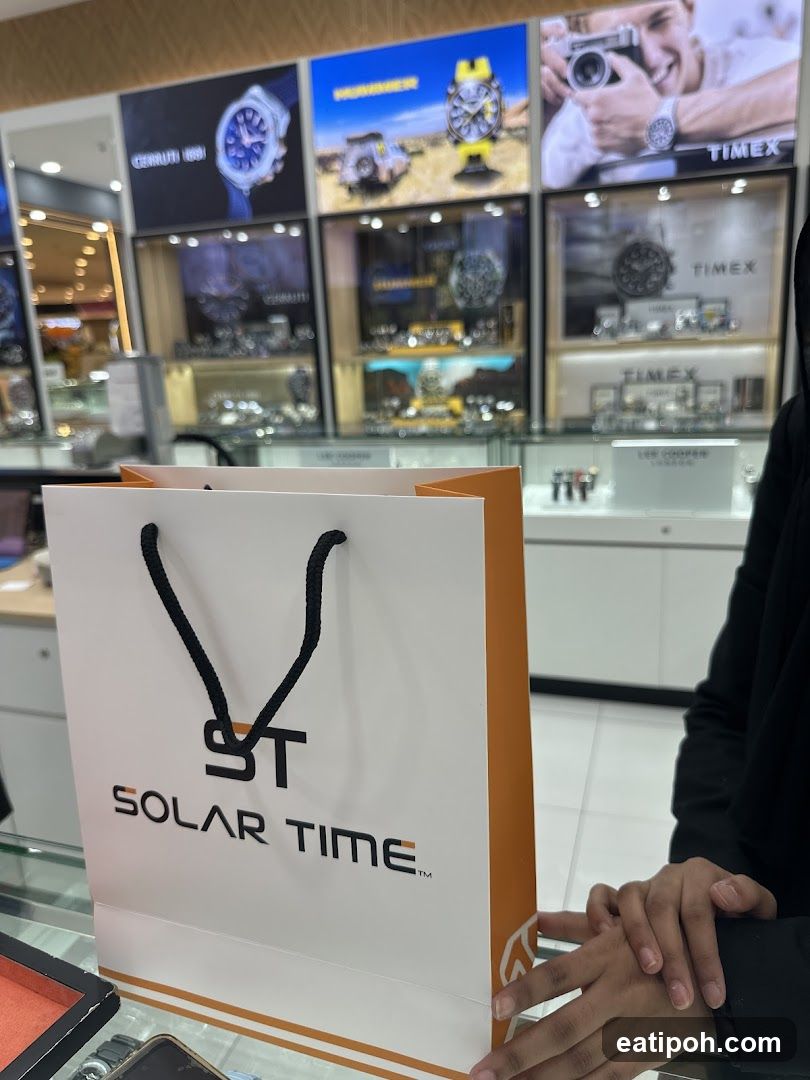 Shopping Bag with Watch Store Display