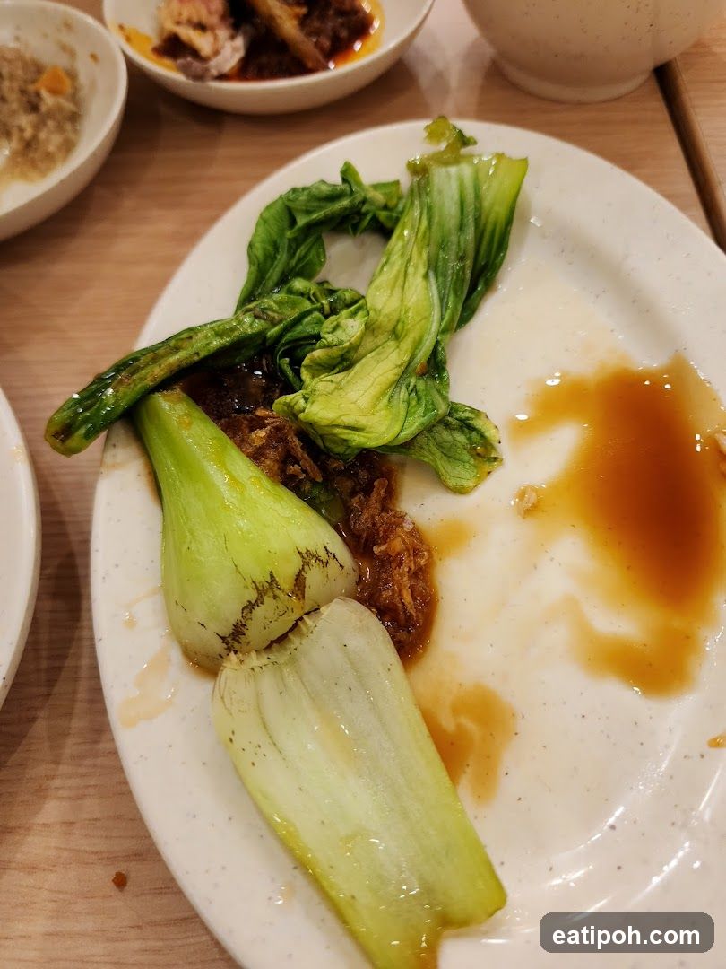 Bok Choy on a Plate