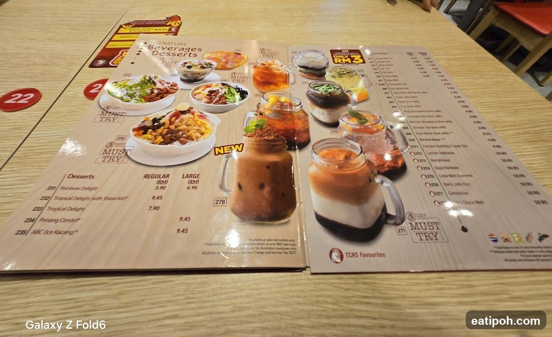 Signature Beverages and Desserts